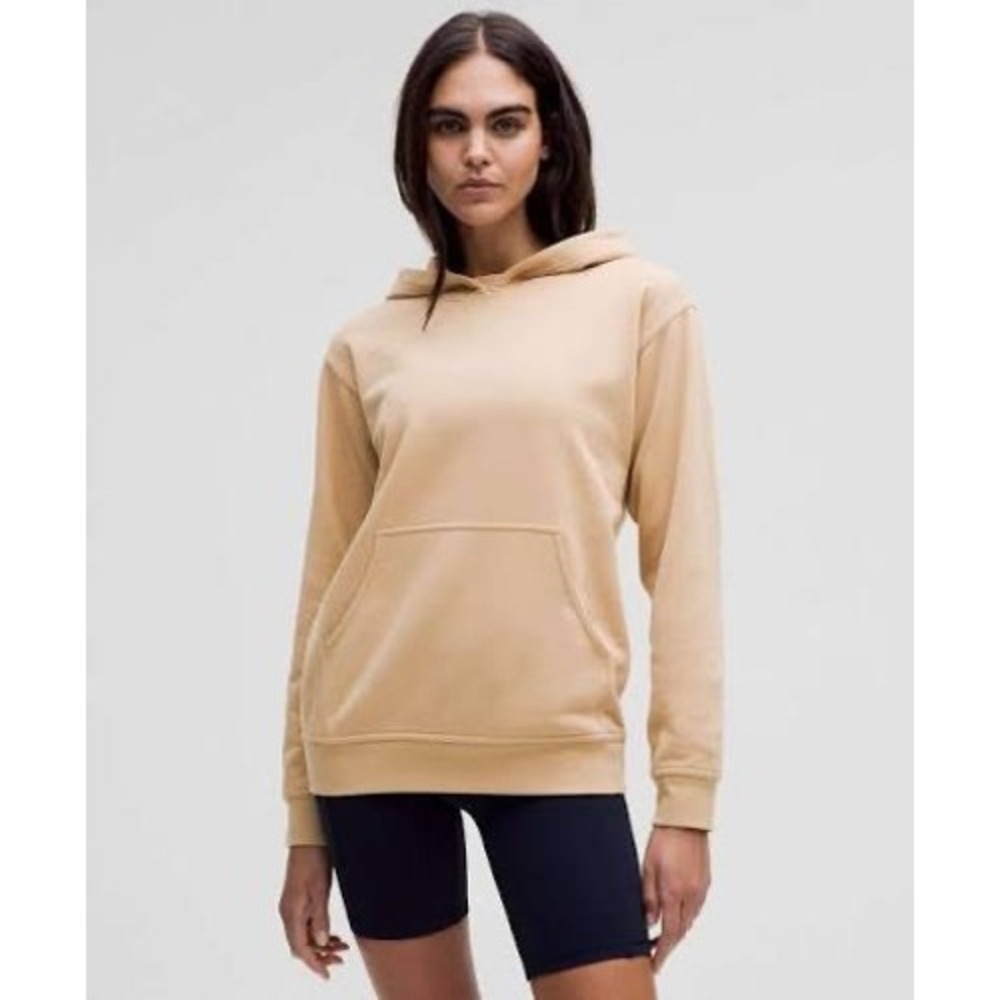 Lululemon All Yours Hoodie Women 8 Pecan Tan Oversized Cotton Fleece NWOT